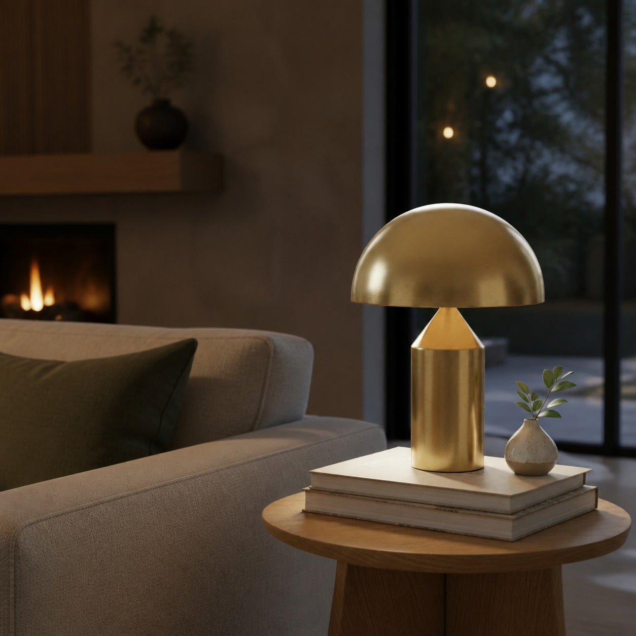 HaloVell Mushroom Table Lamp – Sculptural Modern Accent Lighting for Living Spaces N10