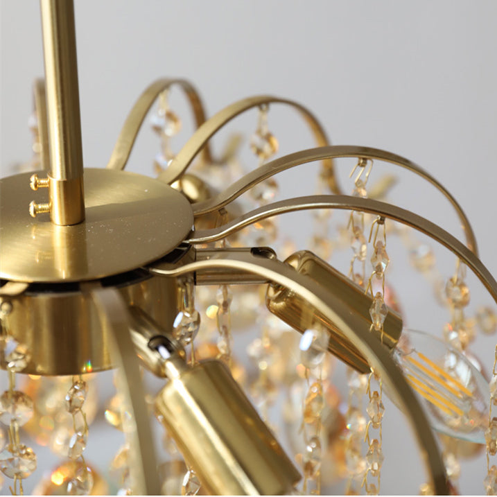 Vintage Sumptuous Teardrop Crystal Chandelier