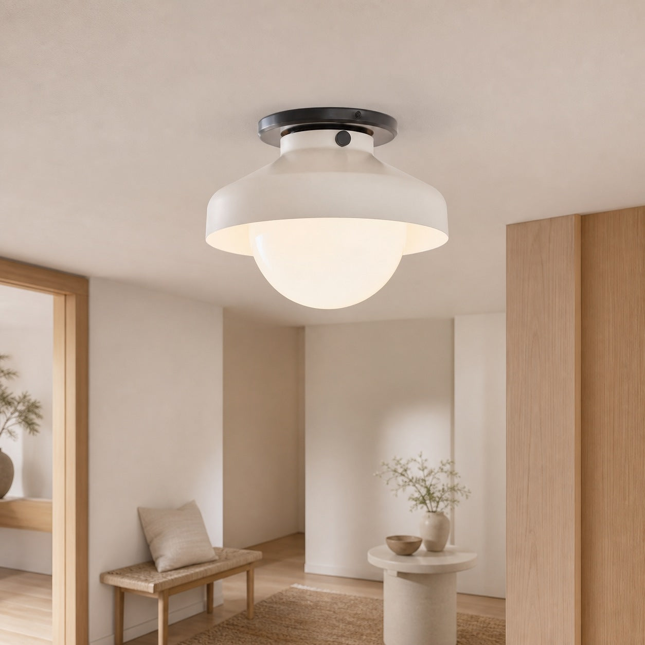 Hanton Modern Flush Mount Ceiling Light - Metal Minimalist Fixture for Home