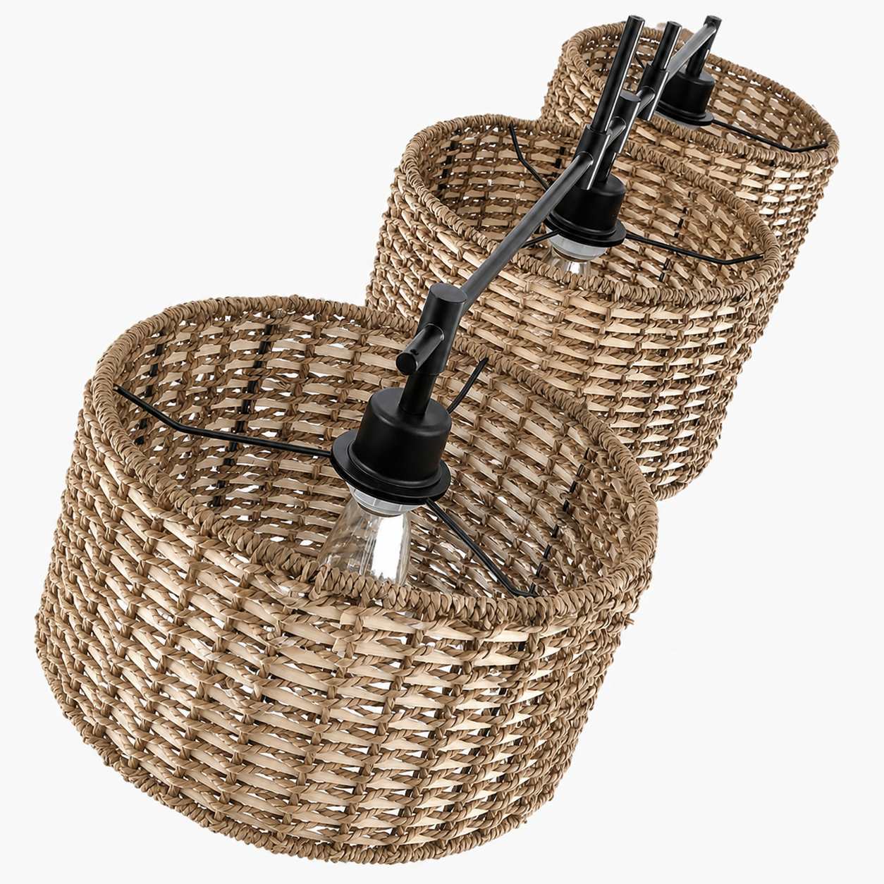 Ravelo Rustic Drum Pendant Light with Sculptural Metal Design for Dining and Living Spaces