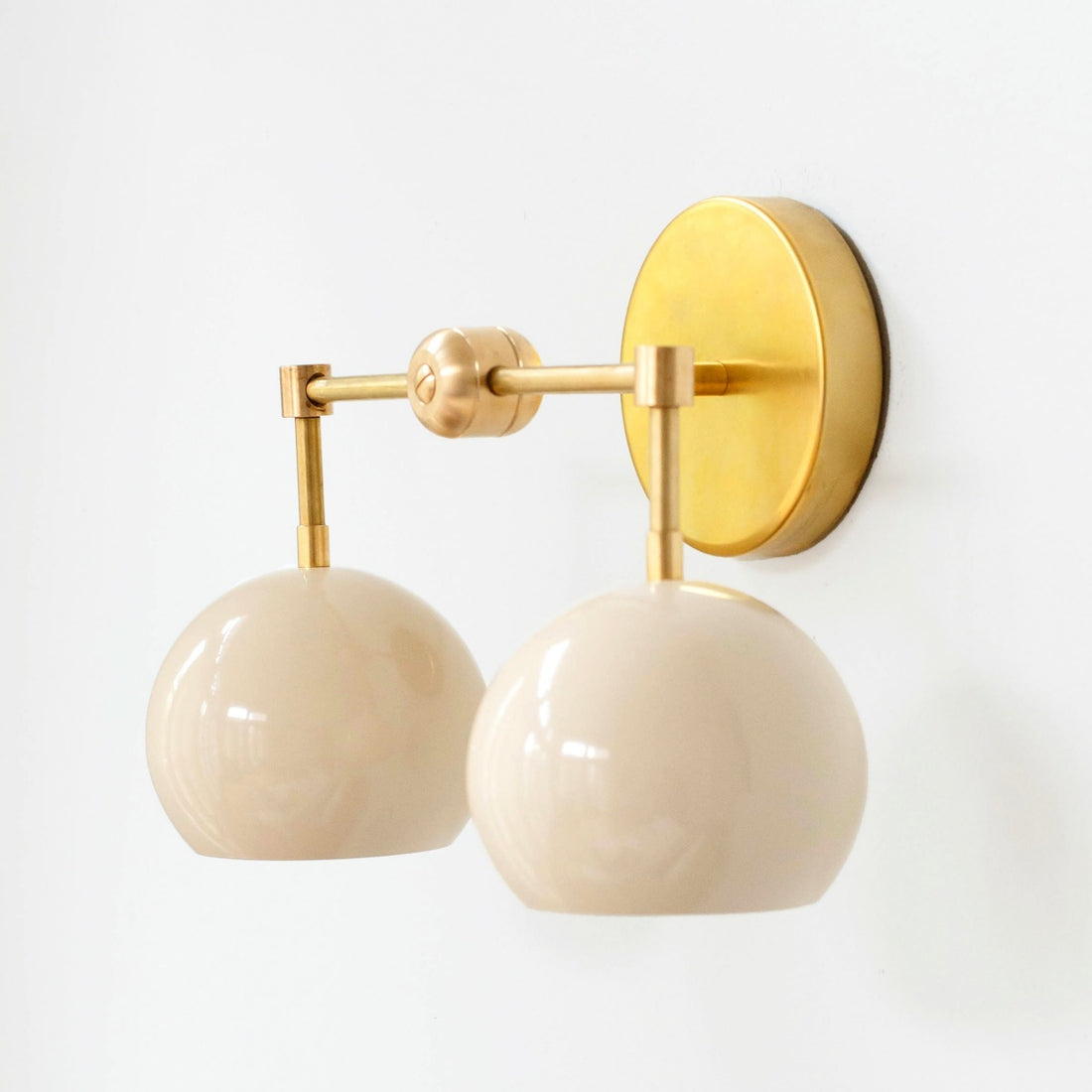 White Shades Loa Wall Sconce - Double Head Vanity Bathroom Light