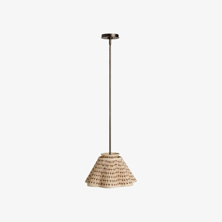 Florevian Modern Linen Pendant Lamp - Art-Inspired Statement Lighting for Dining Space