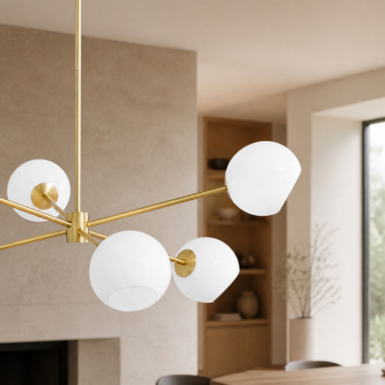 Brina 6-Light Glass Metal Frame Chandelier - Perfect Lighting