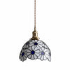 Vintagia Pendant Light Floral Pattern Decorative Hanging Lamp – Artistic Glass Style for Dining Rooms