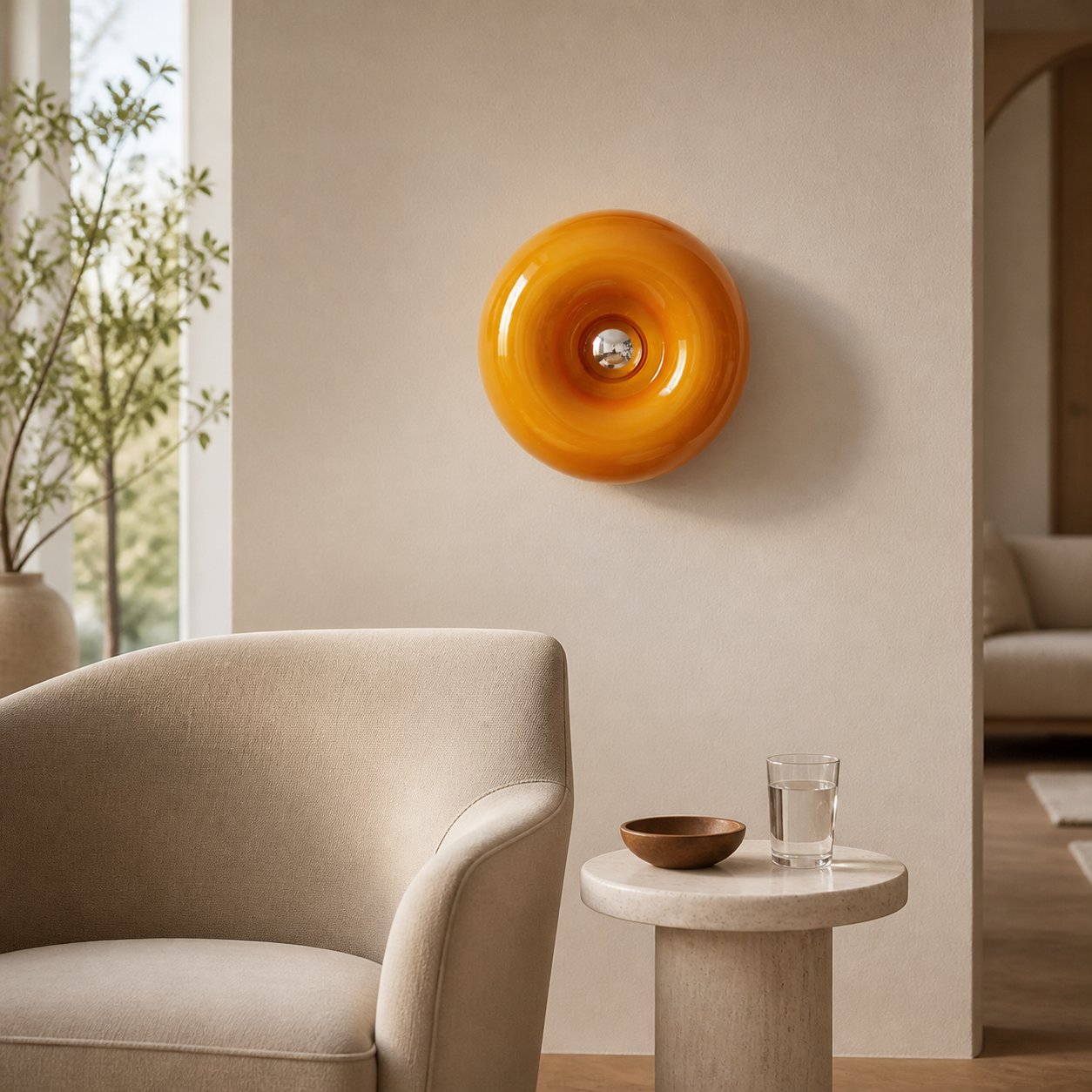 Halorentis Bauhaus Donut Design Table and Wall Lamp – Sculptural Modern Lighting for Living Spaces N11