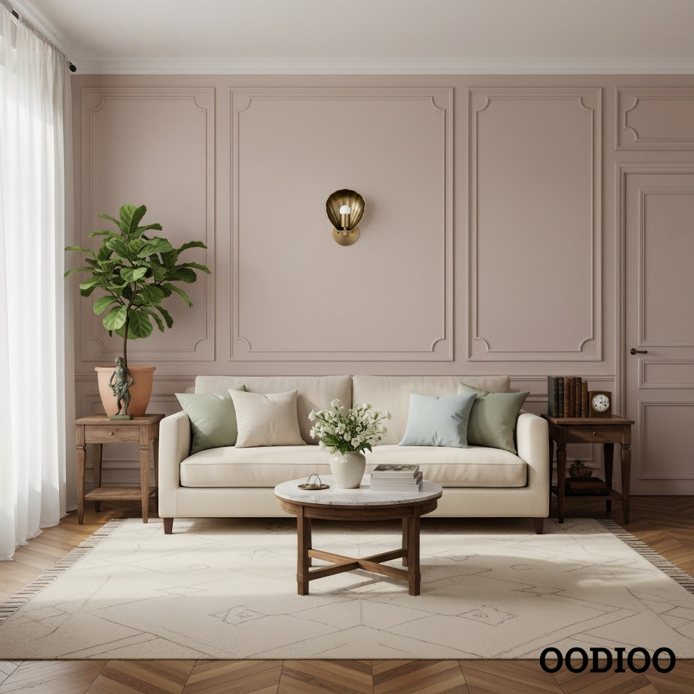 Luminara Modern Art Deco Scalloped Shell Wall Sconce – Hallway & Bedroom Accent Lamp