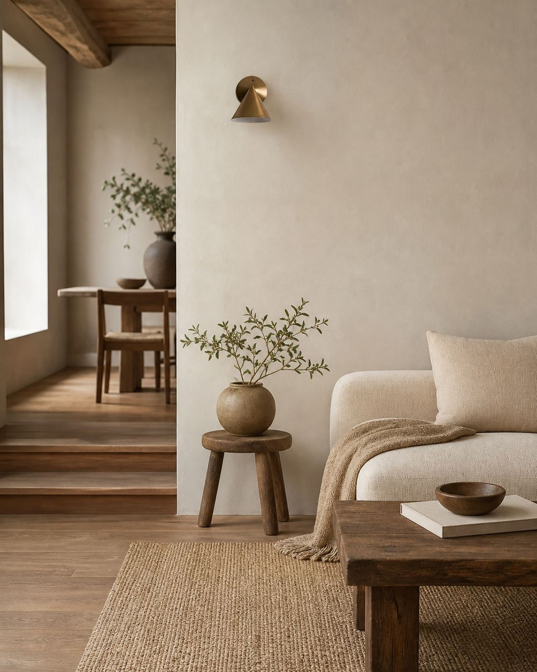 Brivana Sconce Wall Light - Brass Modern Lighting for Bedroom & Hallway