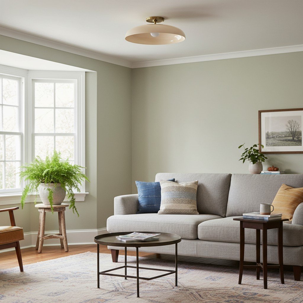 Vega Glass Flush Mount - Champagne-Tinted Globe Modern Glass Ceiling Light for Hallway