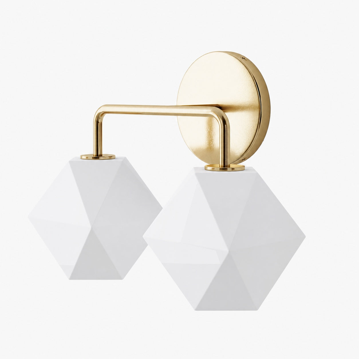 Talvior Geometric Modern Bathroom Sconce - Faceted Shade Light in Luxe Finishes