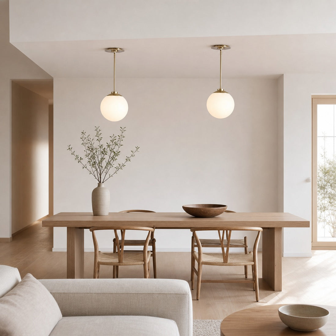 Rivolence Globe Pendant Light - Elegant Brass Lighting