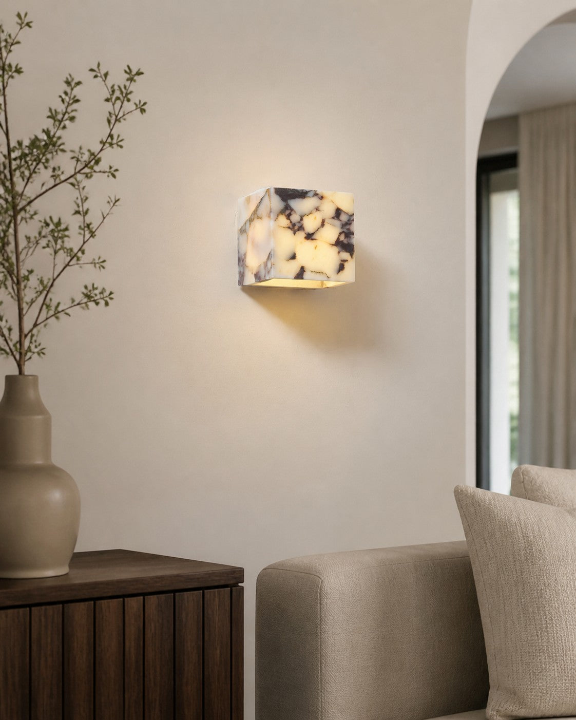 Square Marble Wall Lamp