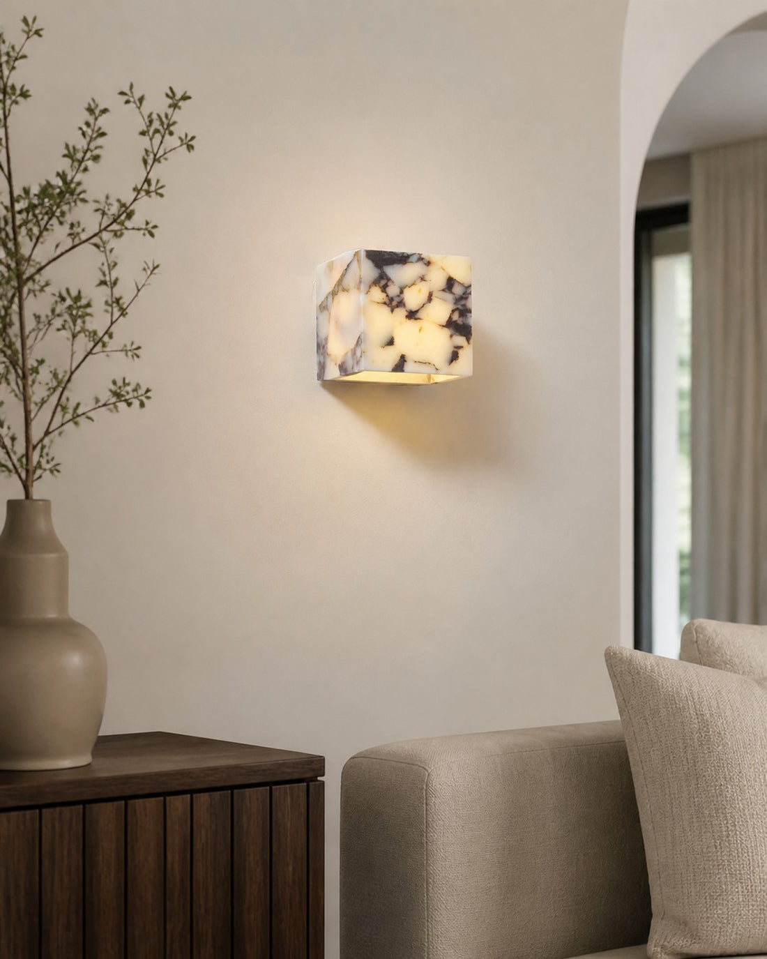 Square Marble Wall Lamp