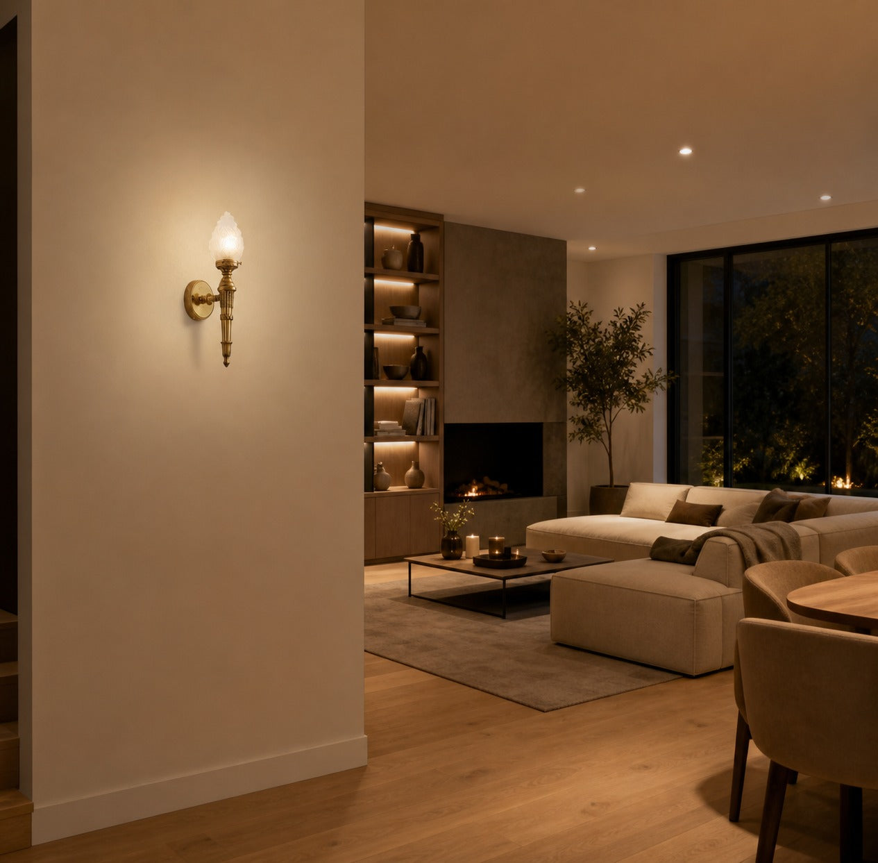 Modern Alabaster Wall Lamp – French Elegant Sconce for Bedroom Living Room Hallway