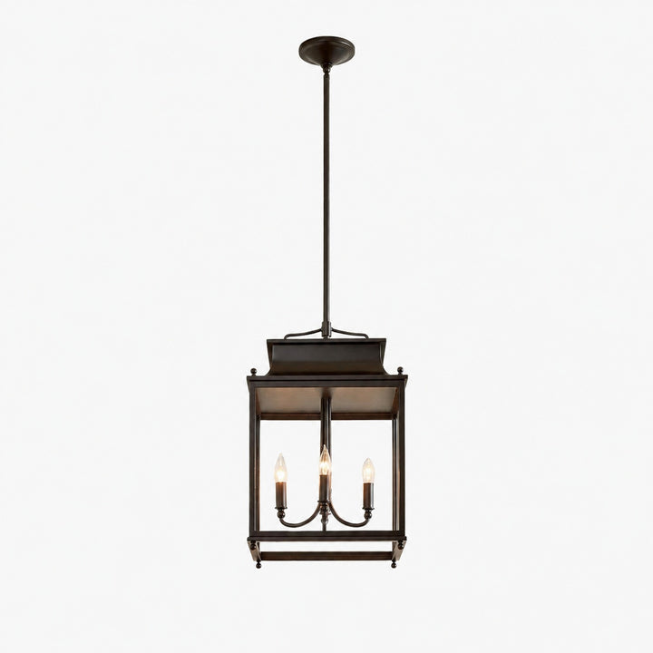 Yolvira Modern Outdoor Lantern Pendant - Metal Hanging Light for Exteriors