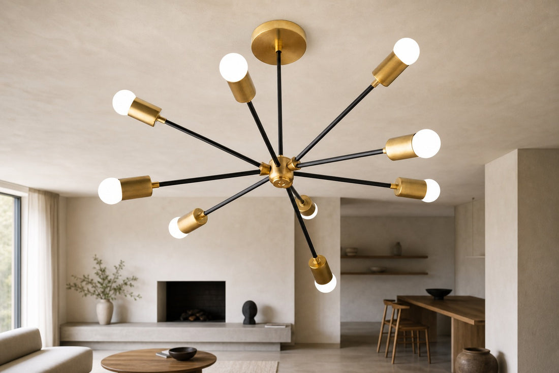 Mobilux Line Modern Chandelier - Mid Century Ceiling Light Fixture
