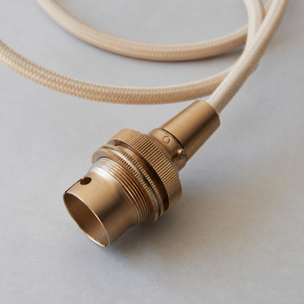 Plaitar Modern Brass Pendant Light - Minimalist Ceiling Fixture with Braided Cord for Hallways