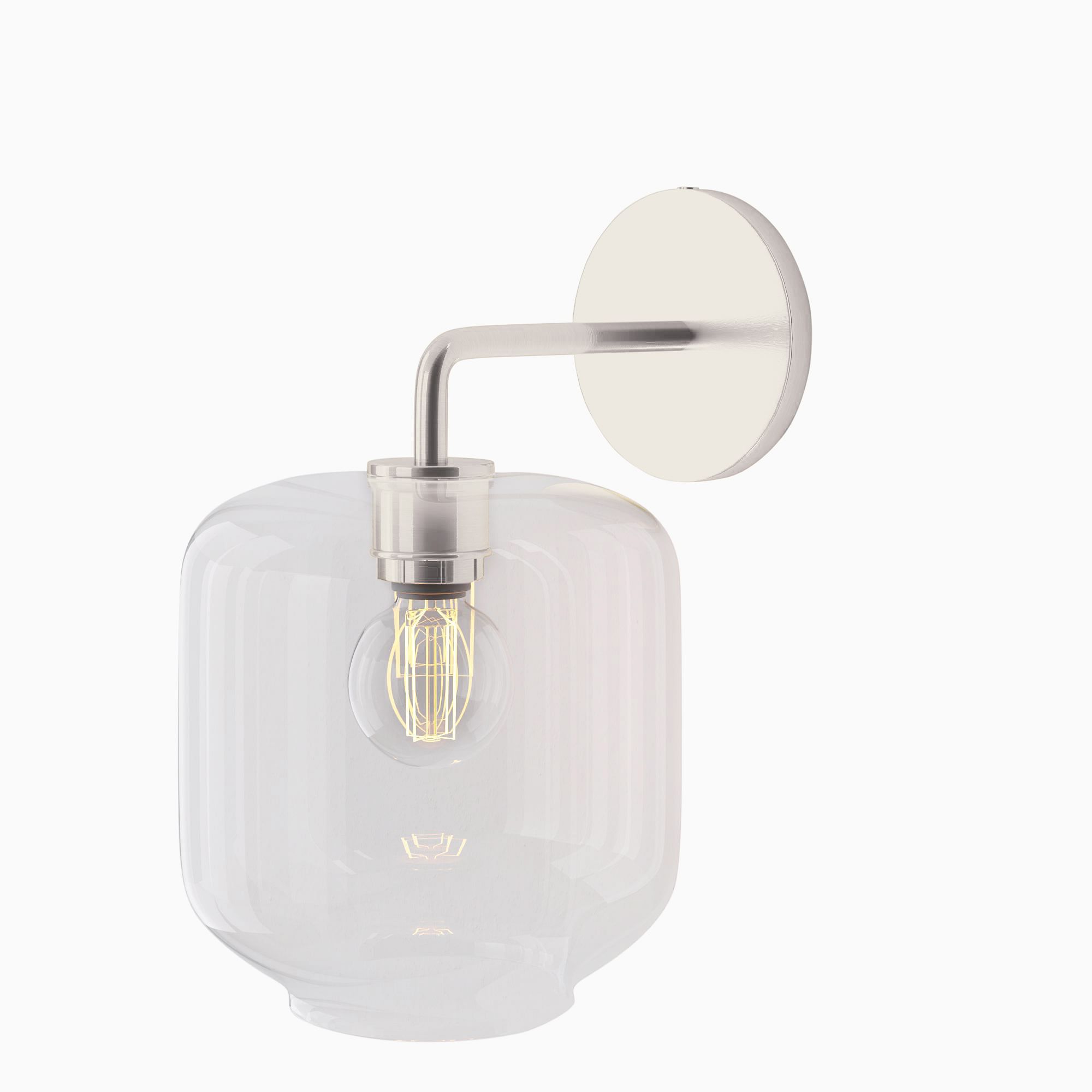 Lumivelle Pebble Sconce - Stylish Wall Light - Glass & Metal, Energy Efficient