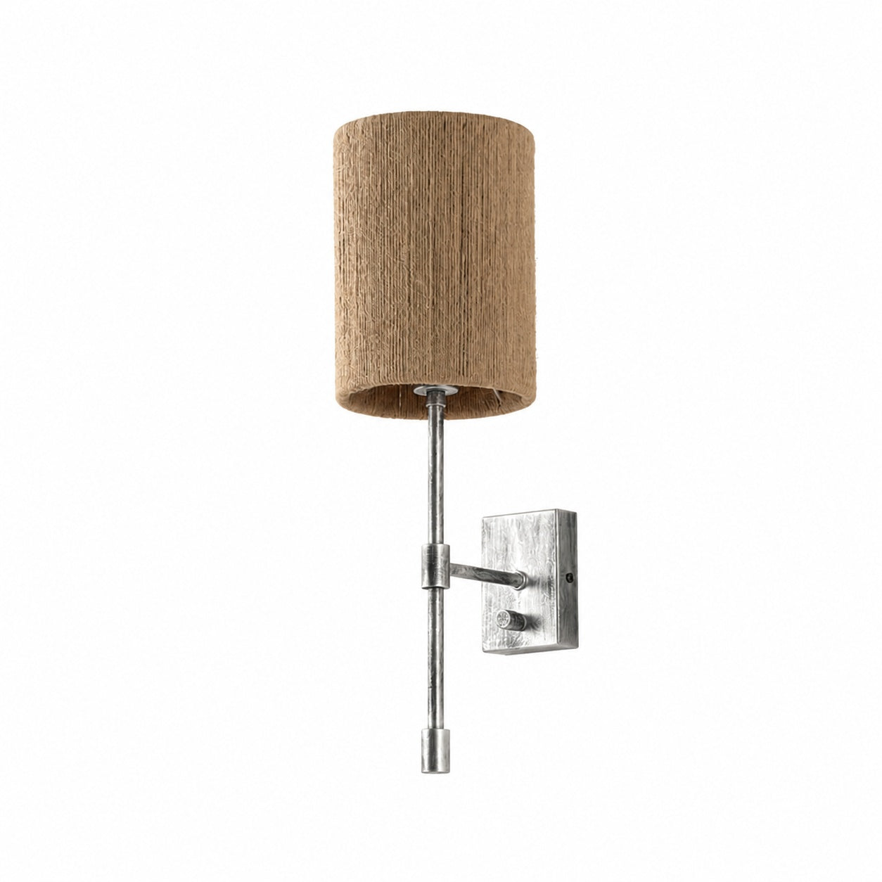 Atticus Fabric Shade Wall Sconce - Modern Brass Wall Light for Bedroom and Hallway