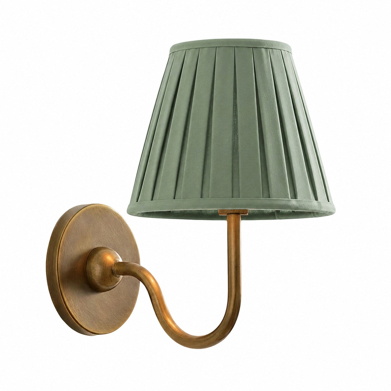 Luvora Vintage Pleated Shade Wall Lamp - Modern Brass Linen Wall Lighting