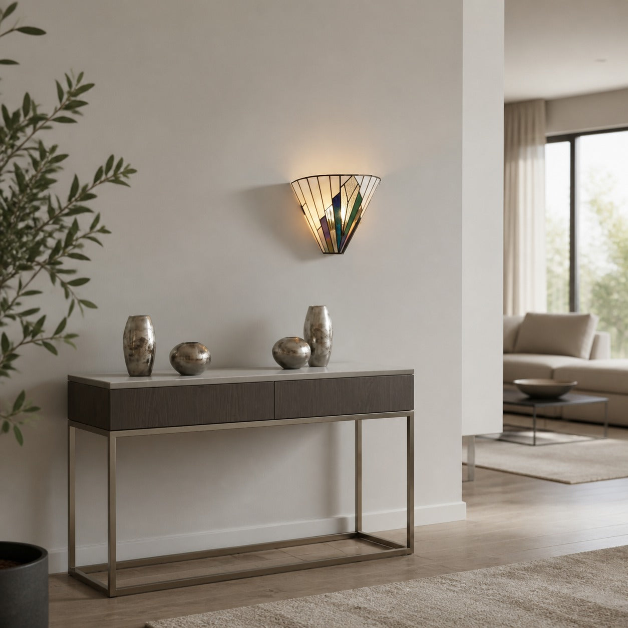 Astolyn Tiffany Artistic Glass Design Wall Lamp - Hallway Radiance