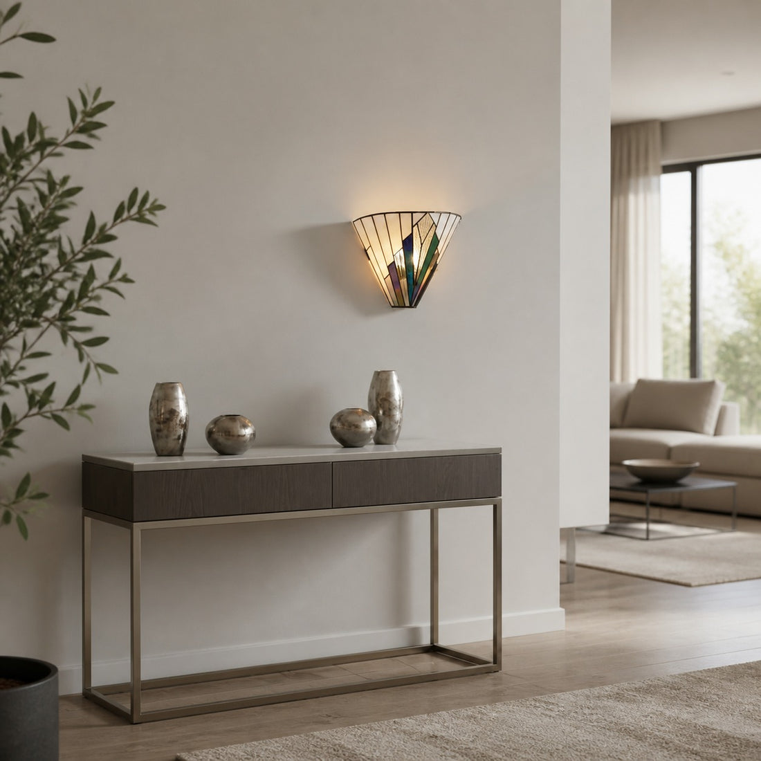 Astolyn Tiffany Artistic Glass Design Wall Lamp - Hallway Radiance