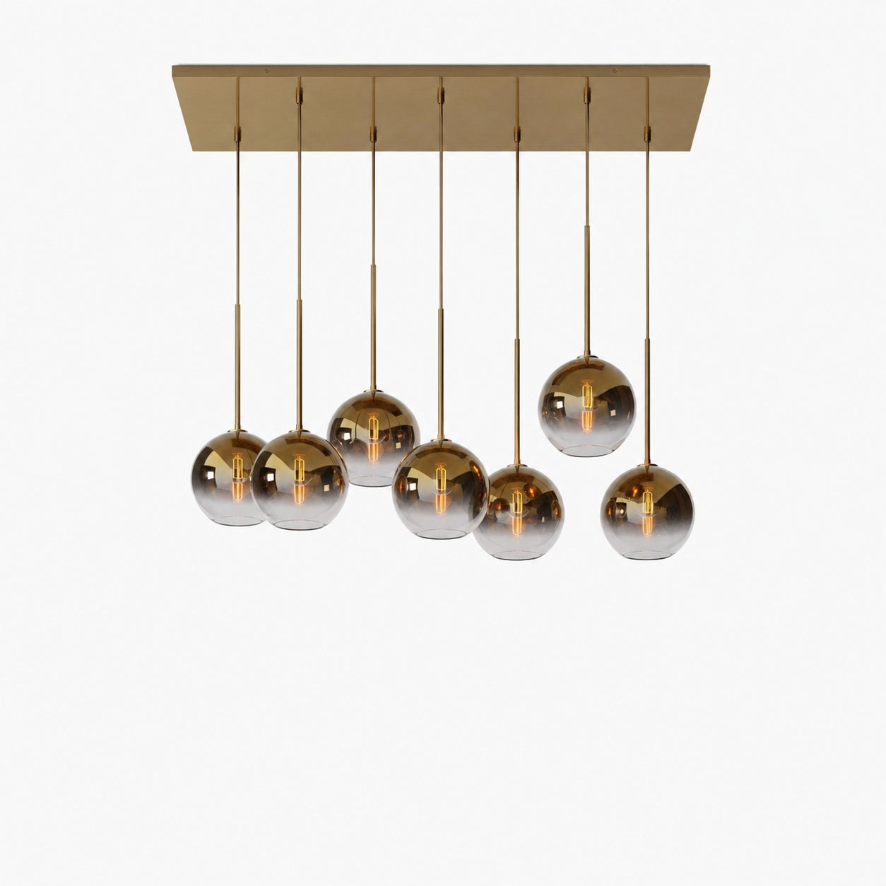 Selvion Elegant 7-Light Globe Chandelier – Glass Pendant Light