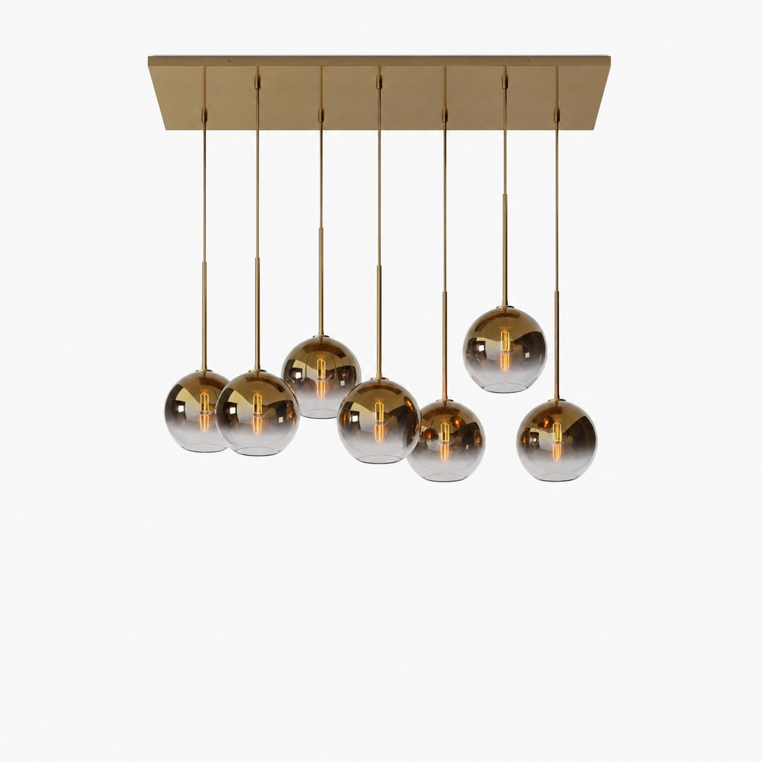 Selvion Elegant 7-Light Globe Chandelier – Glass Pendant Light