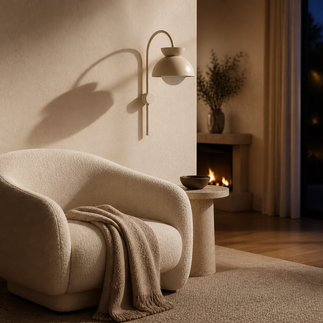 Aurelia Wall Lamp with Tiered Dome Design in Modern Metal for Bedroom or Hallway
