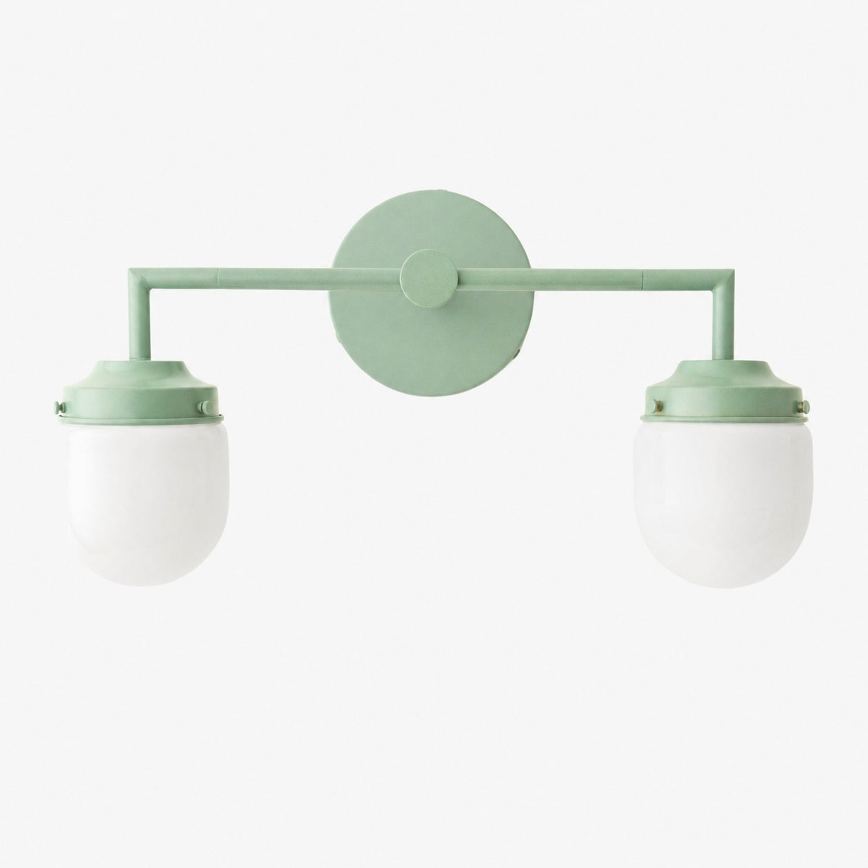 Opalume Glass Double Vanity Light - Vintage Style Bathroom Double Wall Lighting