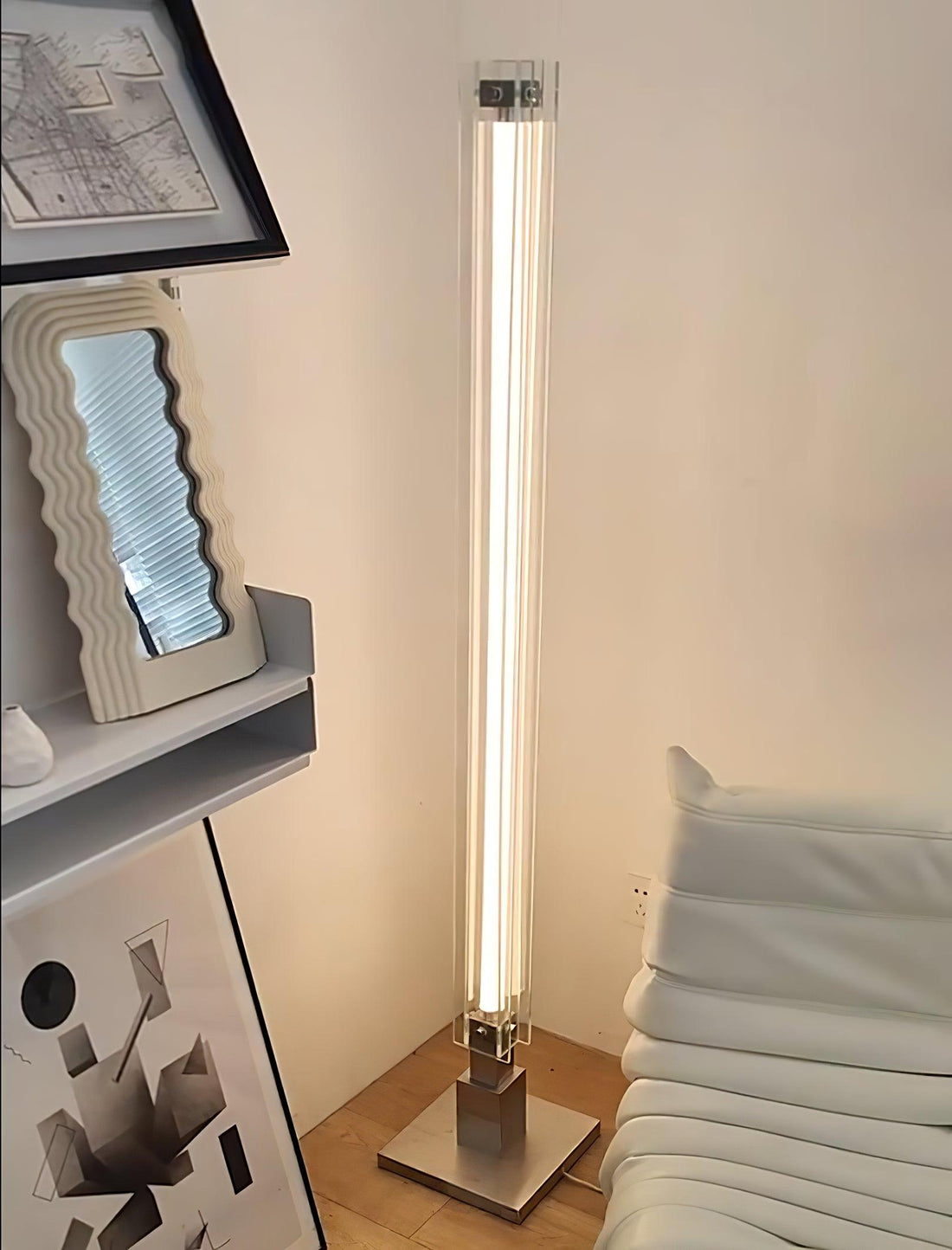 Industrial Style Minimalist Glass Floor Lamp