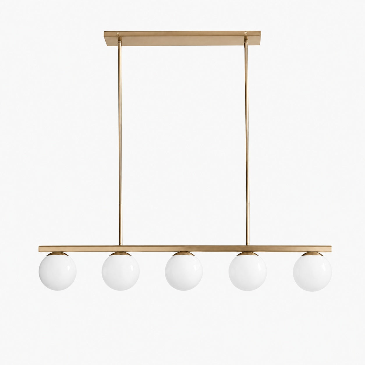 Brelia Round Light Chandelier - Modern Milk Glass Globe Ceiling Light