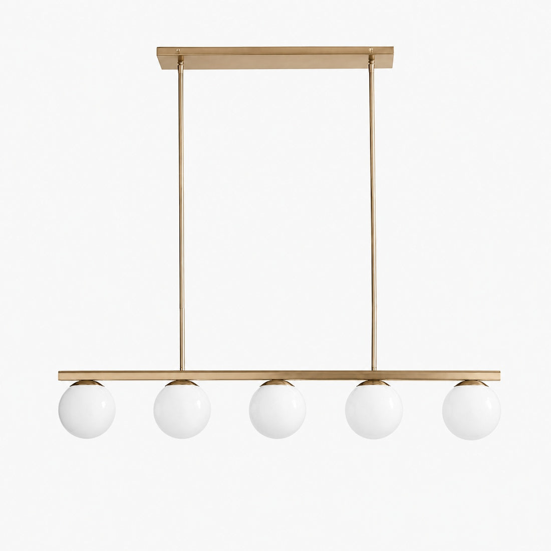 Brelia Round Light Chandelier - Modern Milk Glass Globe Ceiling Light