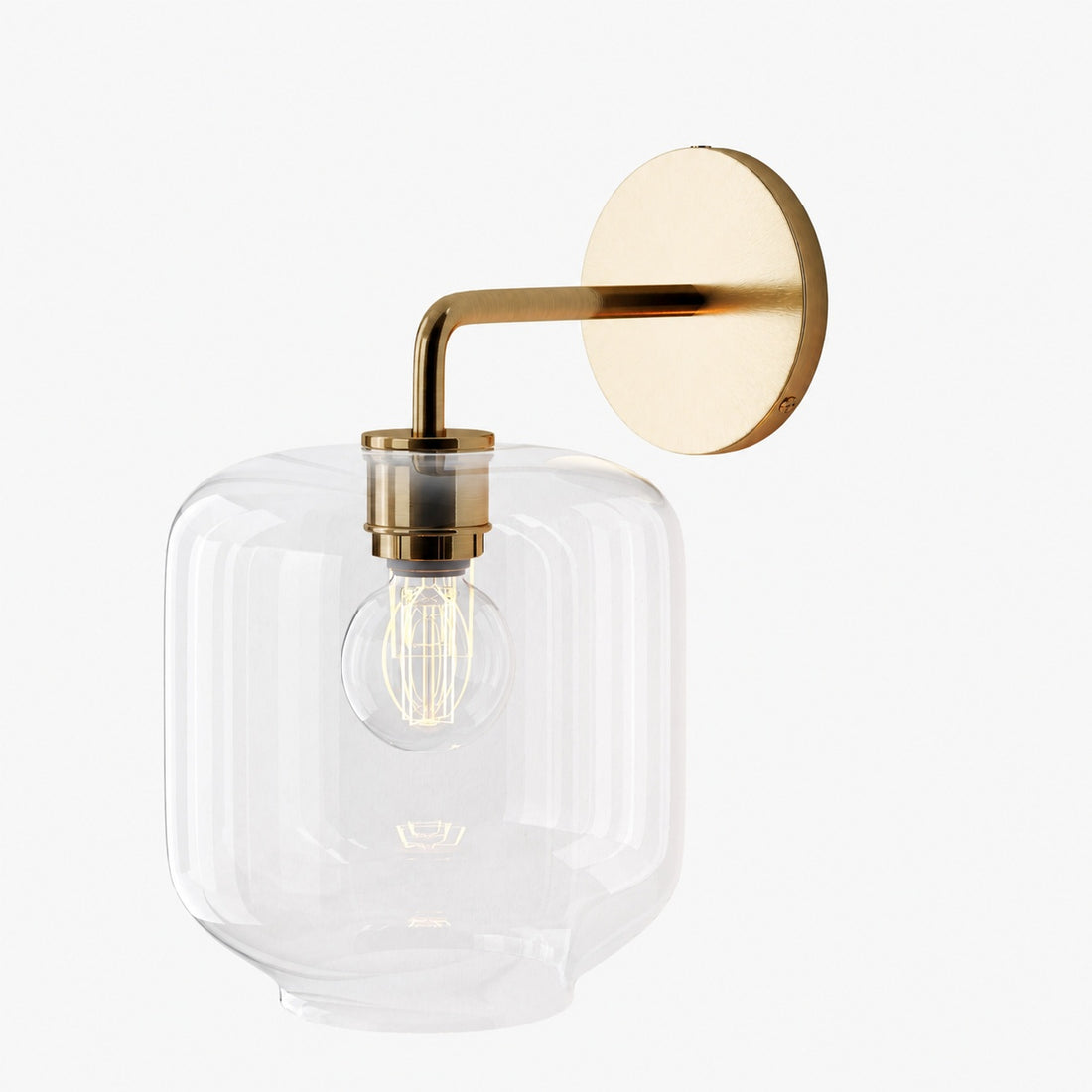 Lumivelle Pebble Sconce - Stylish Wall Light - Glass & Metal, Energy Efficient