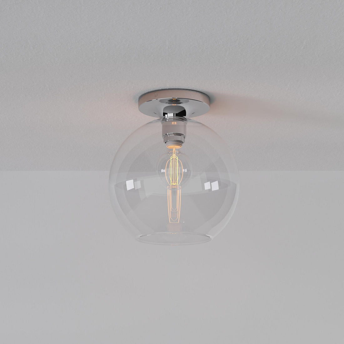 Selvion Modern Globe Pendant Light - Damp-Rated Bathroom Lighting - Luxe Glass Shade