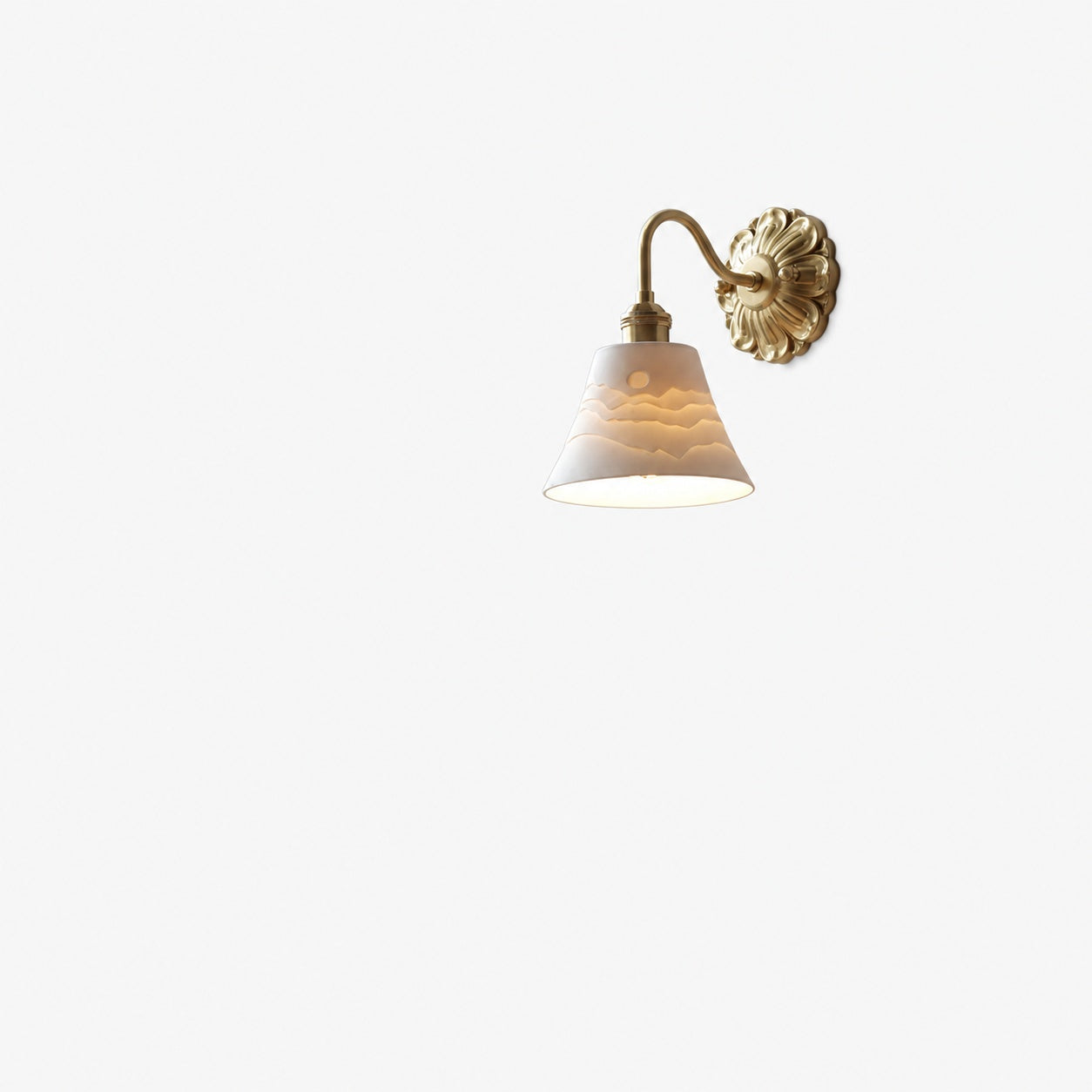 Brass Ceramic Wall Light