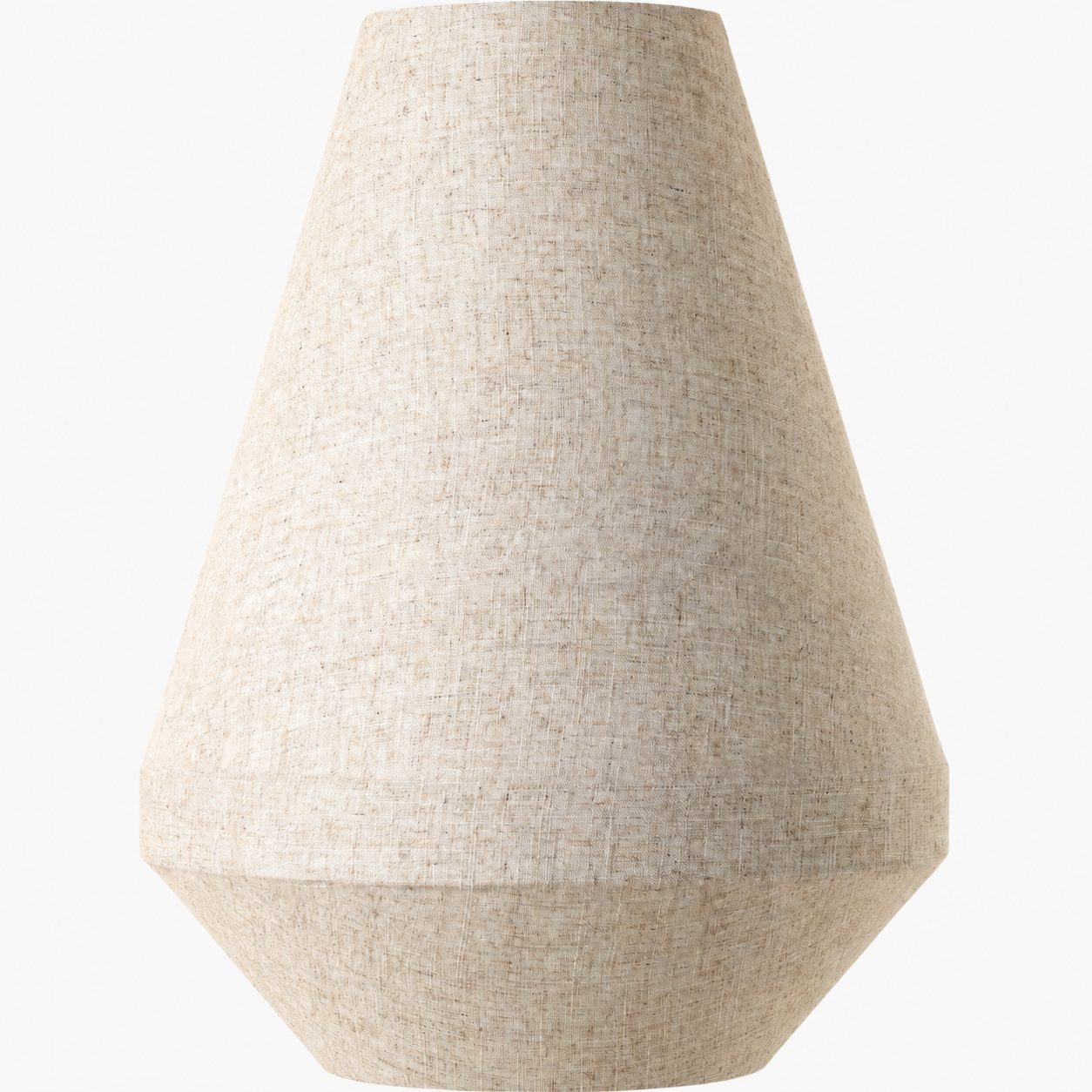 Zalen Floor Lamp - Layered Linen Pendant Design Aged Brass-Metal Lamp for Living Room
