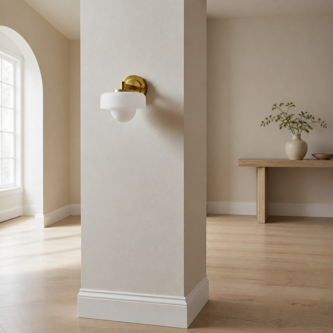 Zirvos Retro Globe Glass Wall Sconce – Elegant Brass-Inspired Shade Wall Light for Corridor