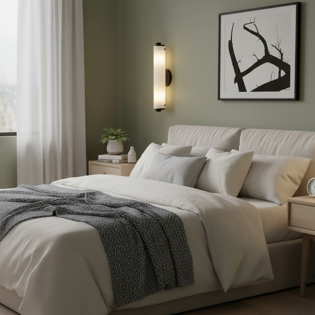 Vilonass Modern Glass Wall Sconce - Elongated Minimalist Design for Indoor and Outdoor Spaces