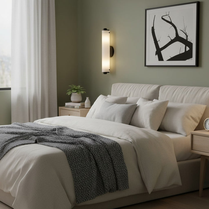 Vilonass Modern Glass Wall Sconce - Elongated Minimalist Design for Indoor and Outdoor Spaces