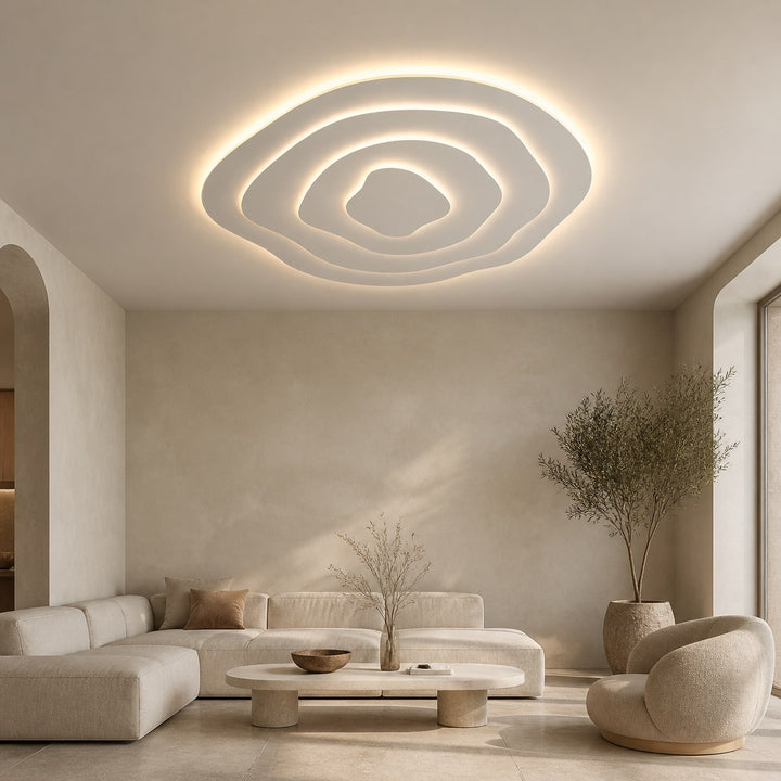 Aeris Mimir Wave-Form Acrylic Ceiling Light Modern Minimalist Surface Mount Lamp Living Room & Bedroom