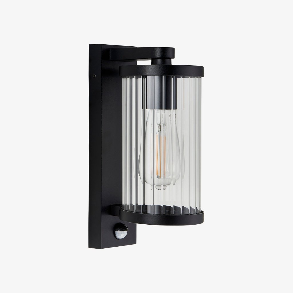 Karbonis Modern Outdoor Wall Sconce - Motion Sensor Security Light for Porch and Garden