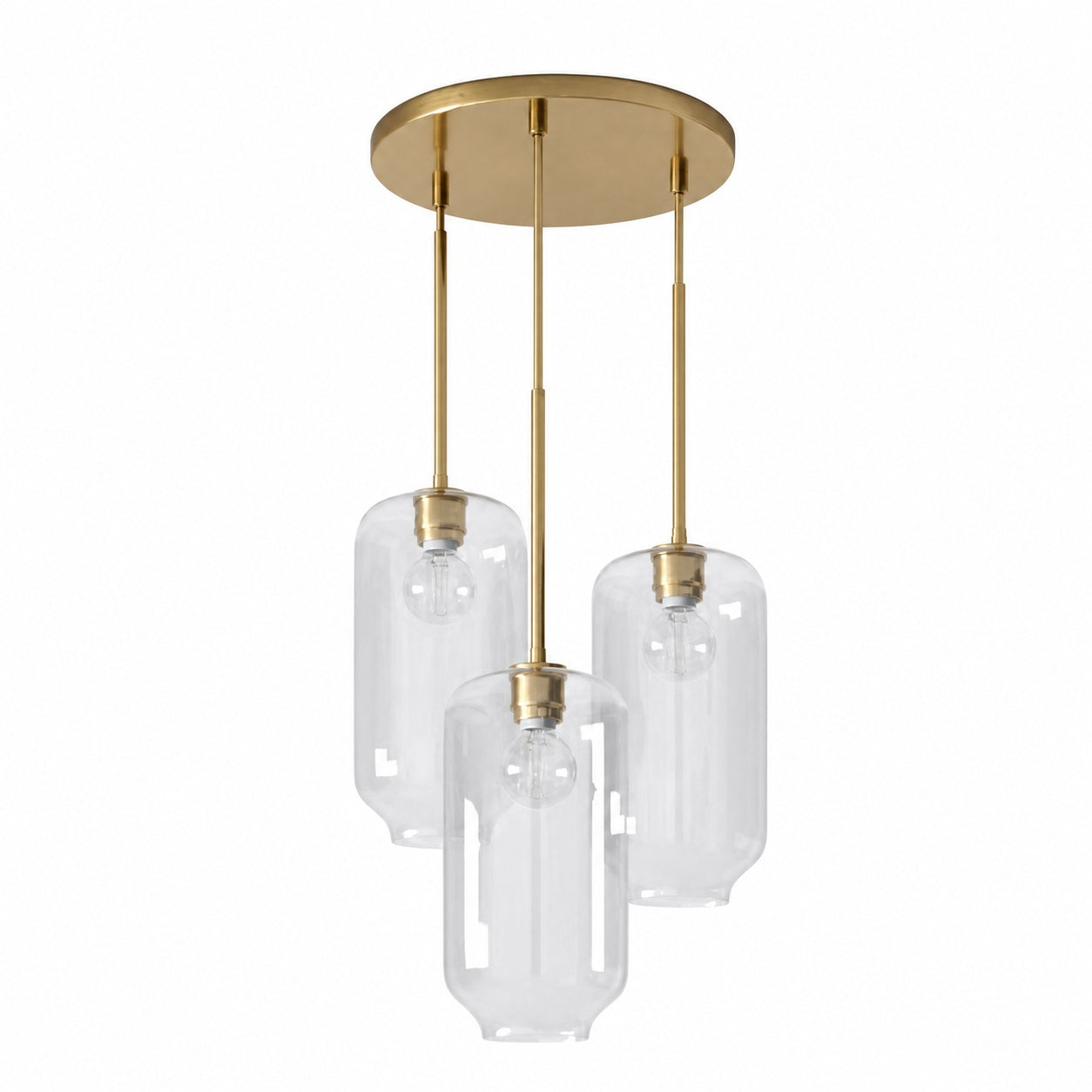 Lumivelle Pebble Glass Chandelier - 3-Light Modern Pendant Style