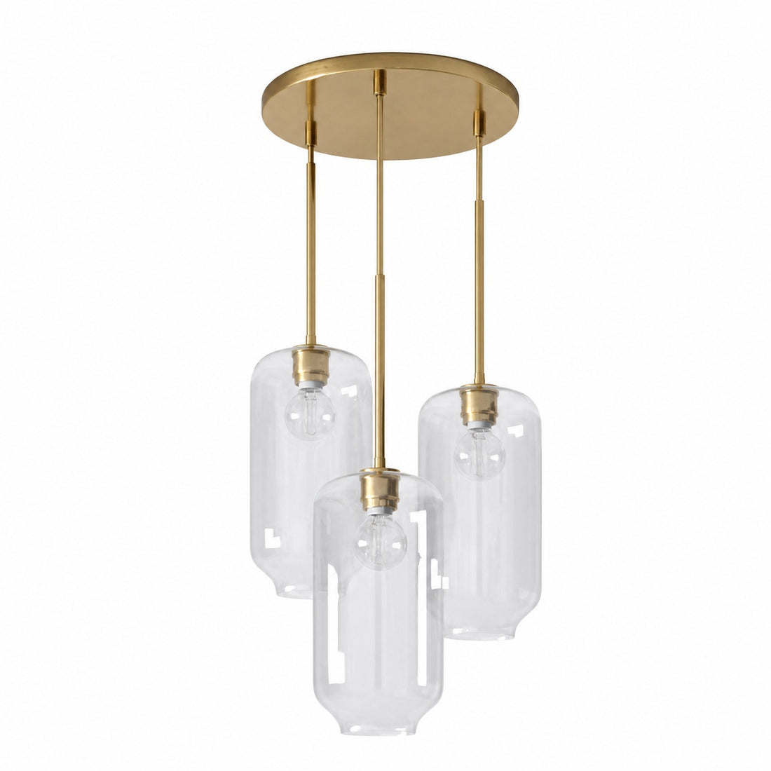 Lumivelle Pebble Glass Chandelier - 3-Light Modern Pendant Style