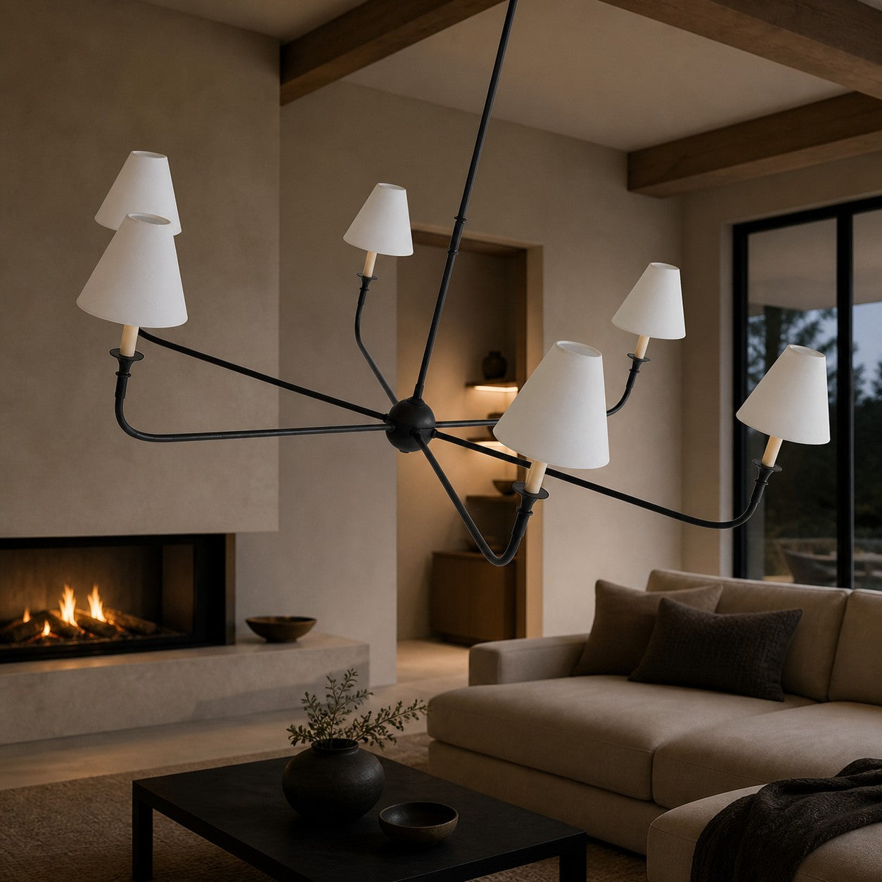 Piaf Grande Modern Industrial Metal Chandelier