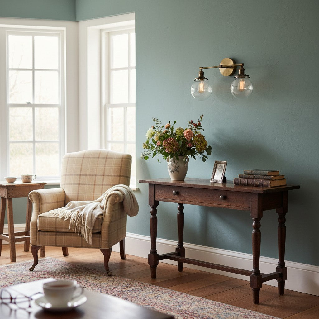 Lumio Globe Glass Globe Vanity Light - Modern Two Light Bathroom Sconce