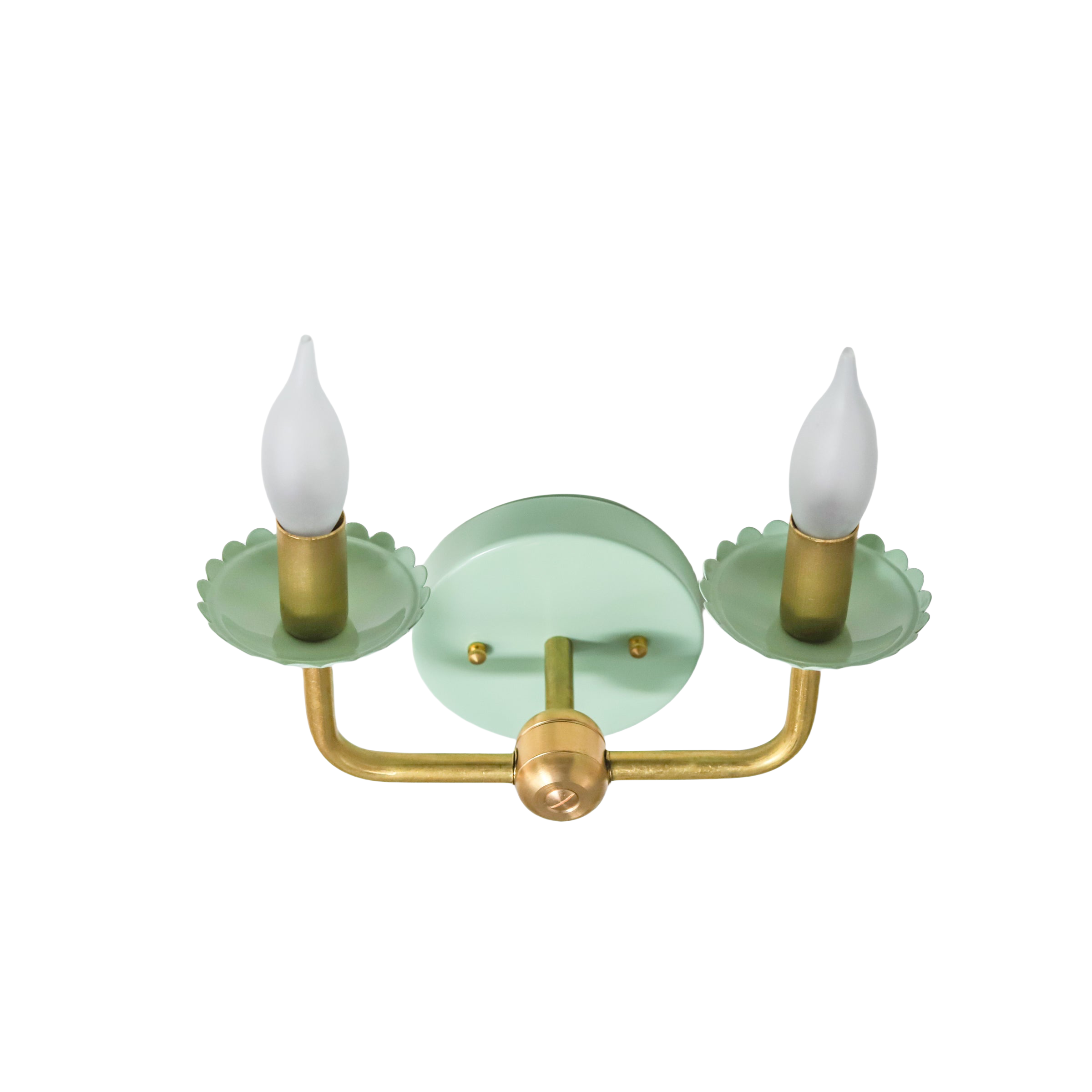 Retro Two Light Wall Sconce - Scalloped Design for Elegant Interiors