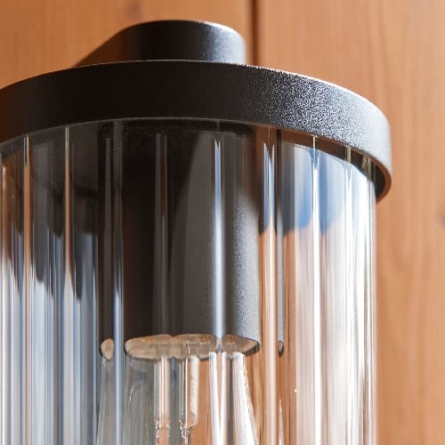 Karbonis Modern Outdoor Wall Sconce - Motion Sensor Security Light for Porch and Garden