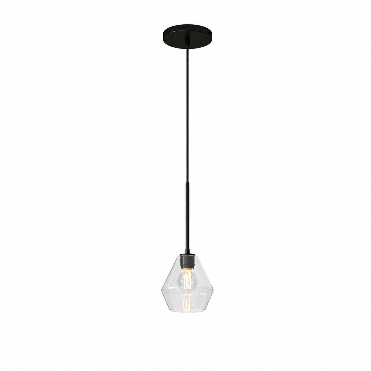 Merin Transparent Glass Sculpture Geometric Chandelier