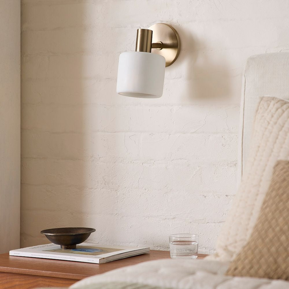 Cerova Modern Ivory Porcelain Sconce – Soft Organic Wall Light