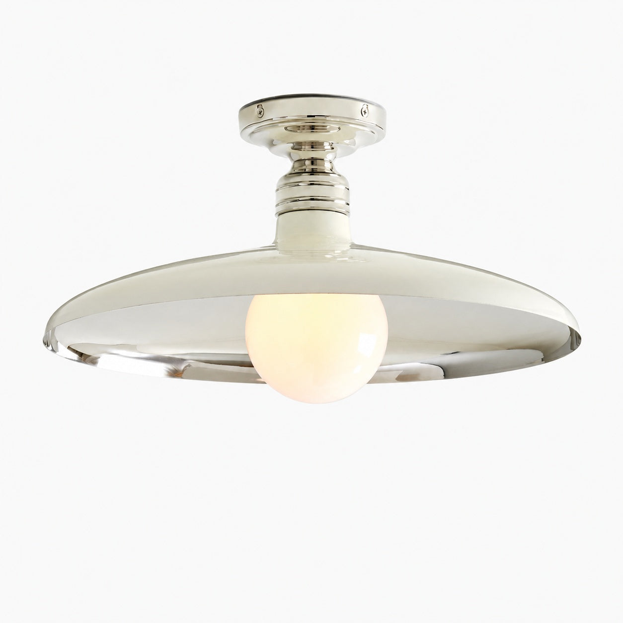 Forvara Farmhouse Metal Flush Mount Light - Black or White Ceiling Lamp